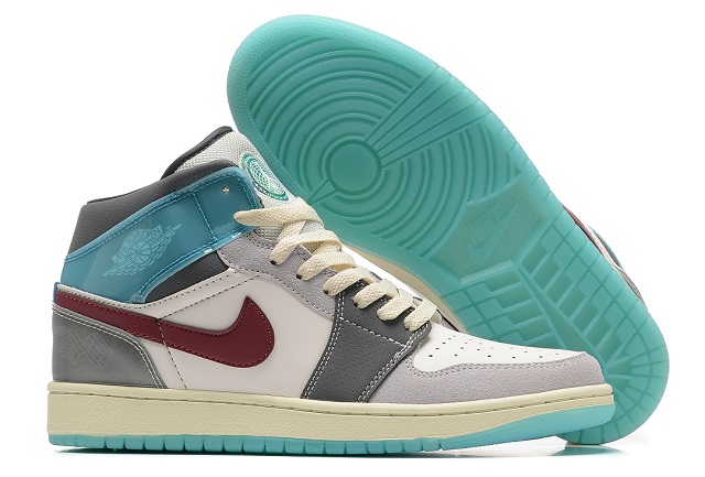 Air Jordan Retro 1 Grade AAA Grey Cyan